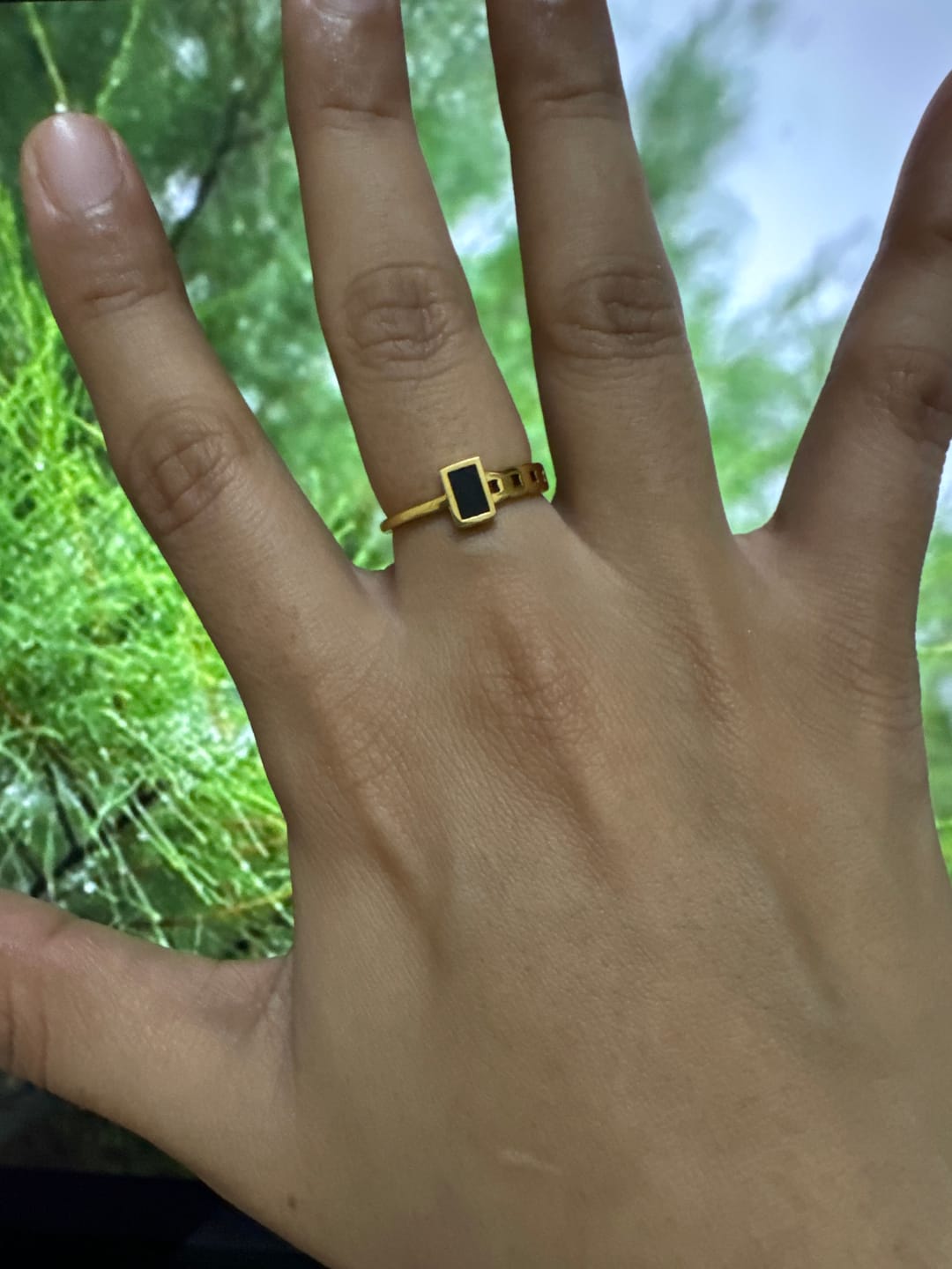 Customer photo review of Black Charm Ring