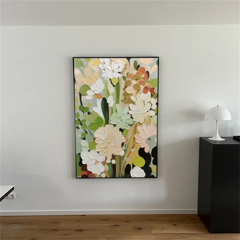 Customer photo review of Colorful Flower Textured Painting Canvas #FP015