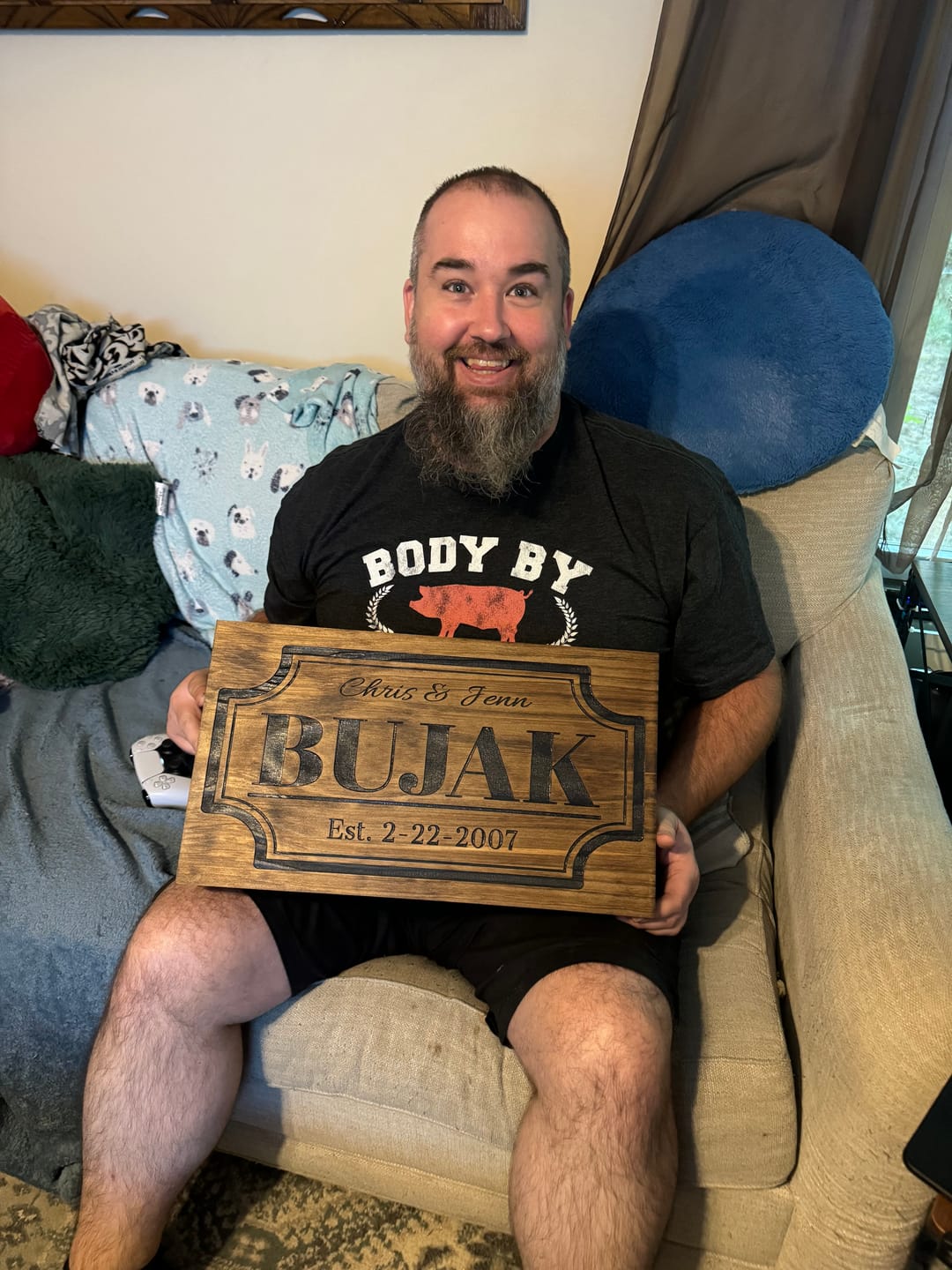 Customer photo review of Hidden Gun Storage, Personalized Concealment Shelf with Family Name, Last Name and Established Date