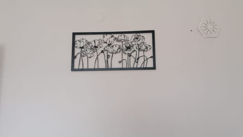 Customer photo review of Poppies Wall Art -Metal Wall Decor