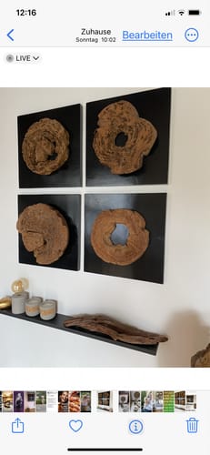 Customer photo review of Holz Wand Deko GENTA 40 cm x 40 cm