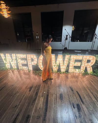 Customer photo review of Ruffled Feather Jumpsuit