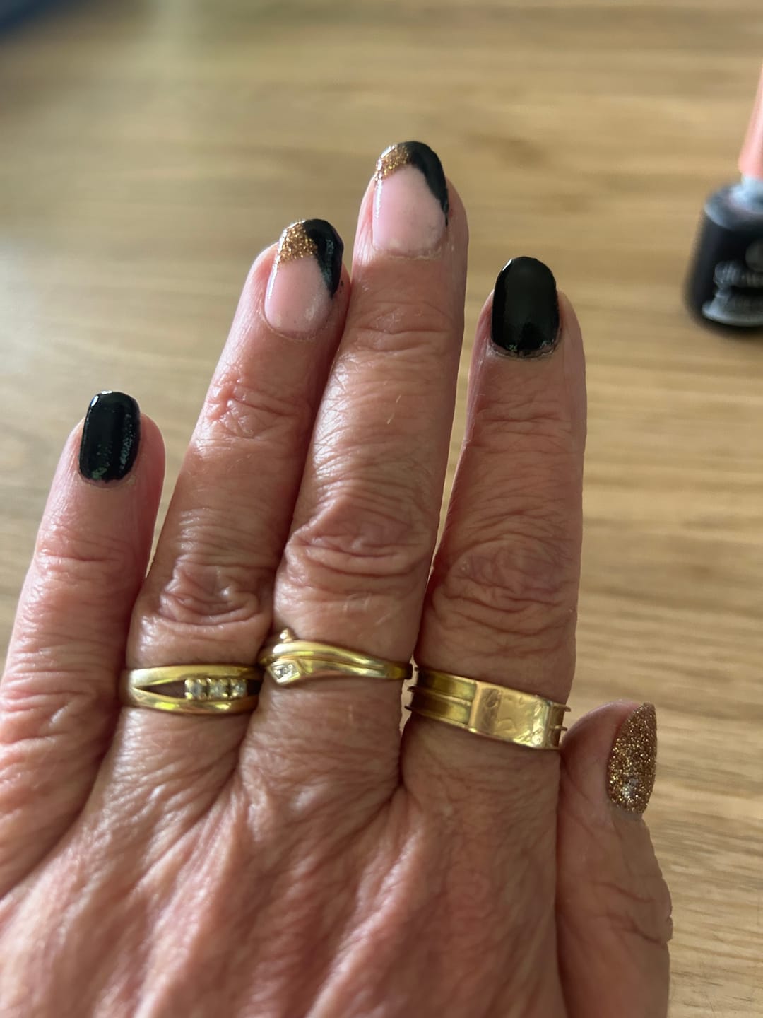 Customer photo review of Sapphire Black Dipping Powder