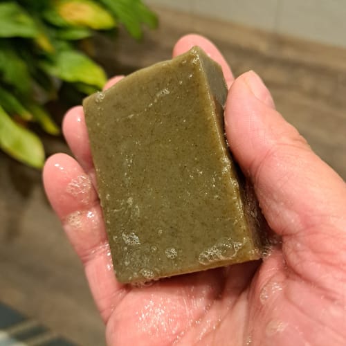 Customer photo review of 3% Herbal-Love Haarseife (Einstiegs-Haarseife/Alle Haartypen)