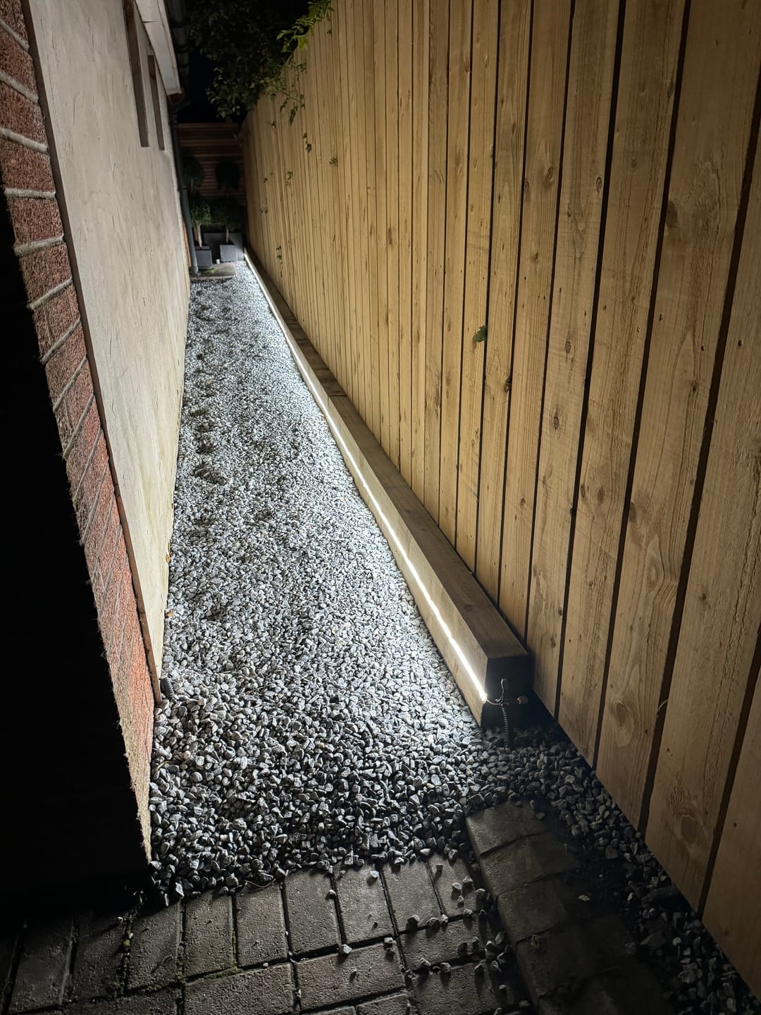 Customer photo review of Bespoke Cut IP67 NEON COB 3000K Warm White / 4000K Cool White Outdoor Top Bend Low Profile Diffuse/Opal Waterproof Sleeve Strip, 24V Constant Voltage