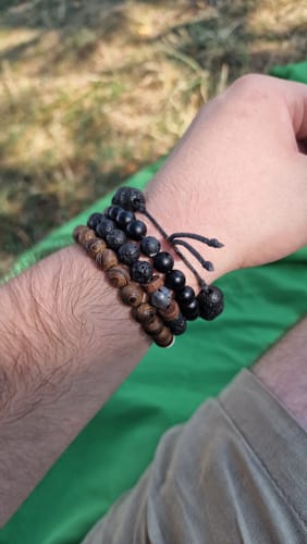 Customer photo review of Naturstein Pärchen-Armbänder