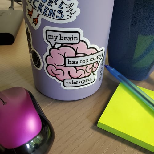 Customer photo review of My brain has too many tabs open