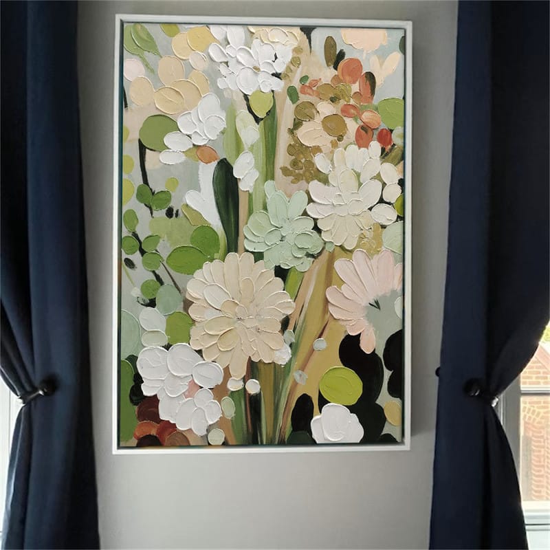 Customer photo review of Colorful Flower Textured Painting Canvas #FP015
