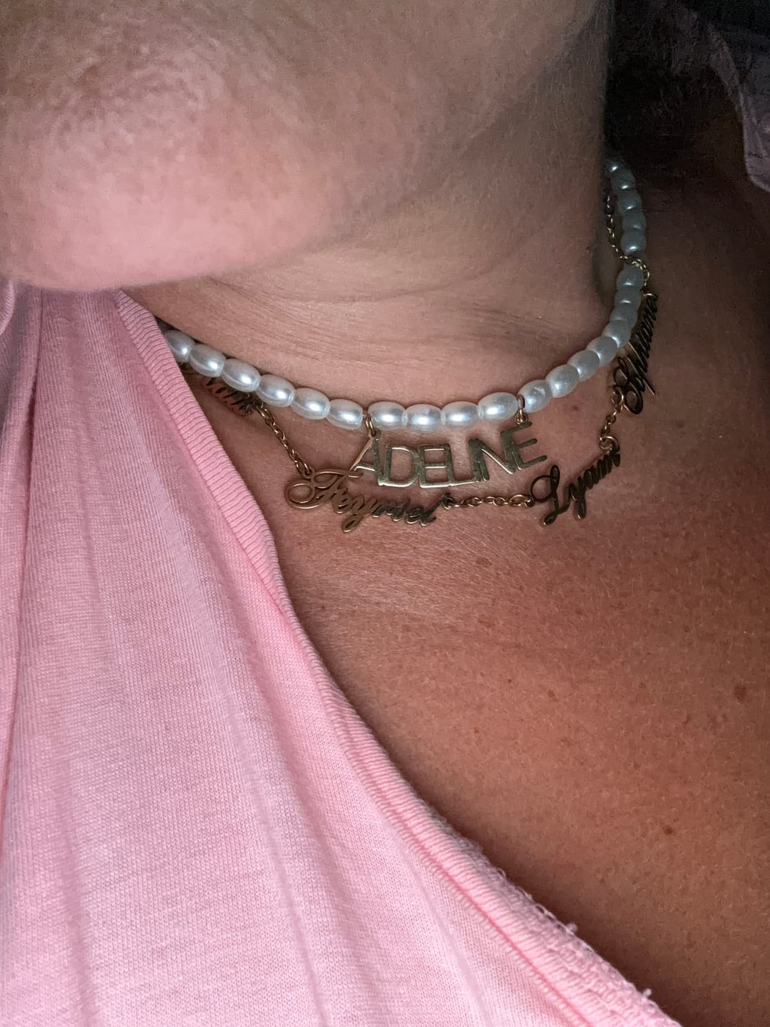 Customer photo review of Collier Prénom Perles