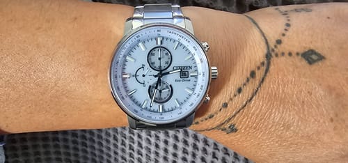 Customer photo review of Citizen Men's Blue Quartz Chronograph Watch CA0840-87M