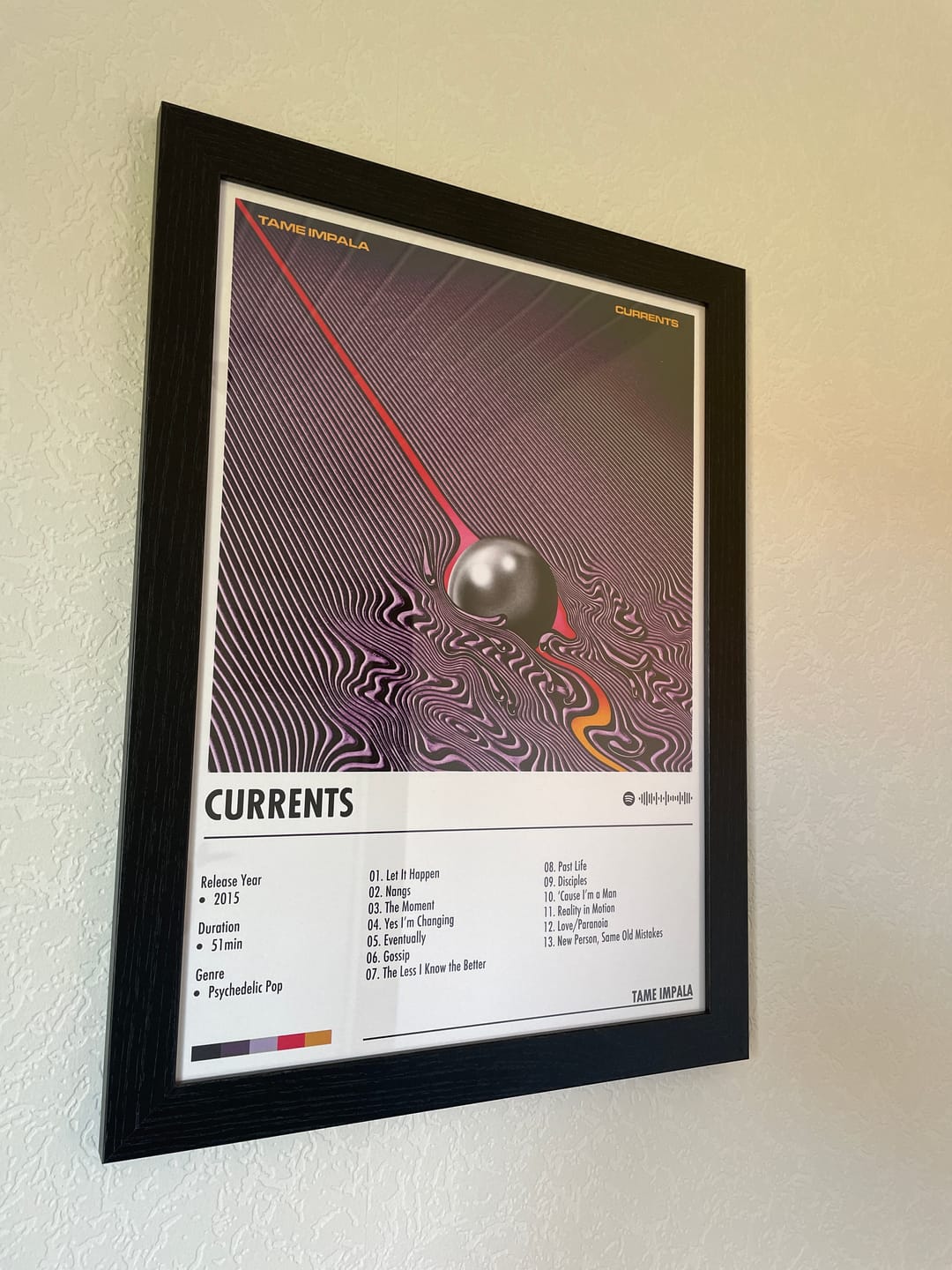 Customer photo review of Tame Impala - Currents | Album Cover Poster