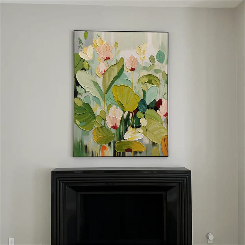 Customer photo review of Colorful Flower Textured Painting Canvas #FP013