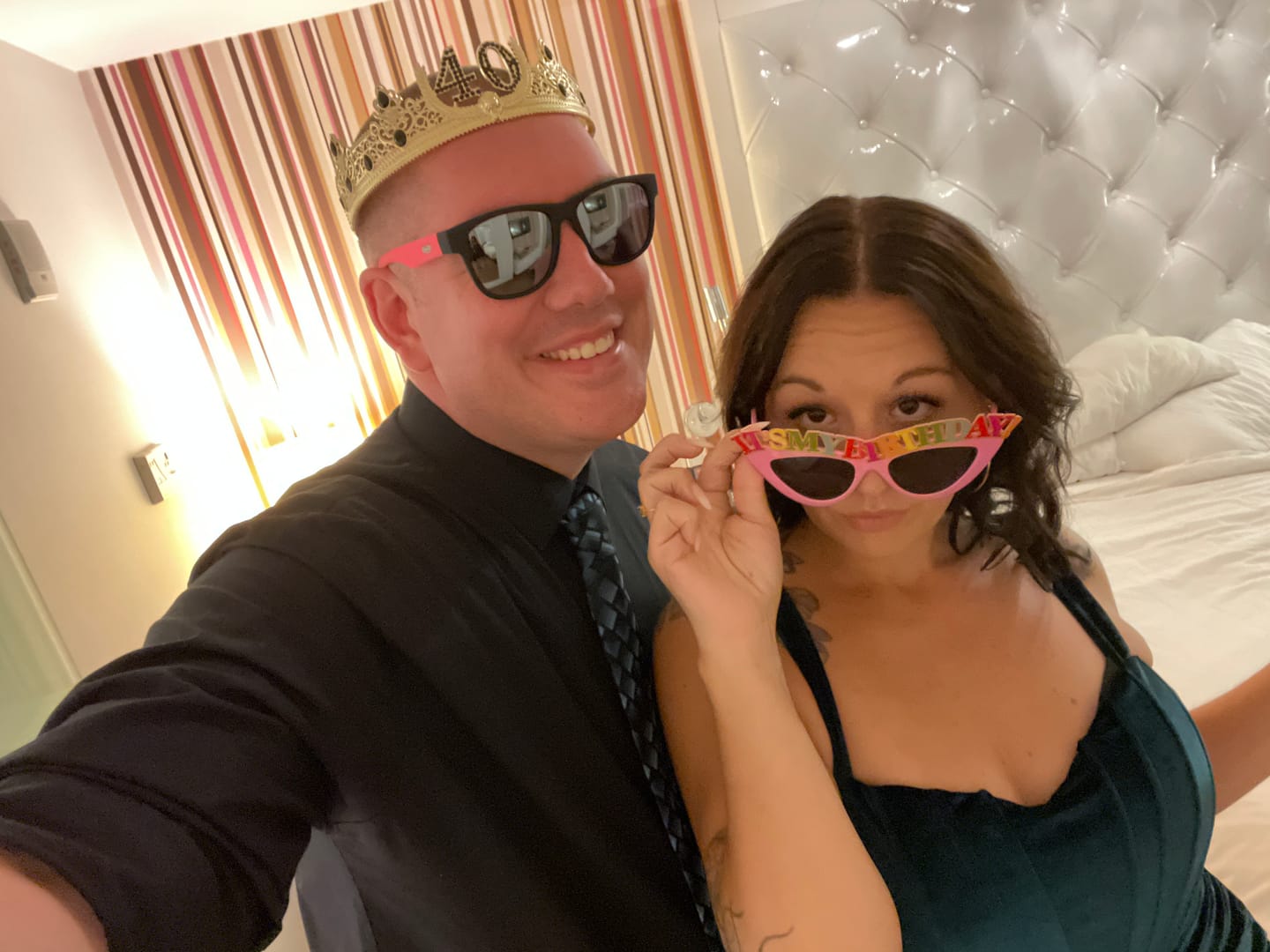 Customer photo review of Electric Pink Cabana Shades