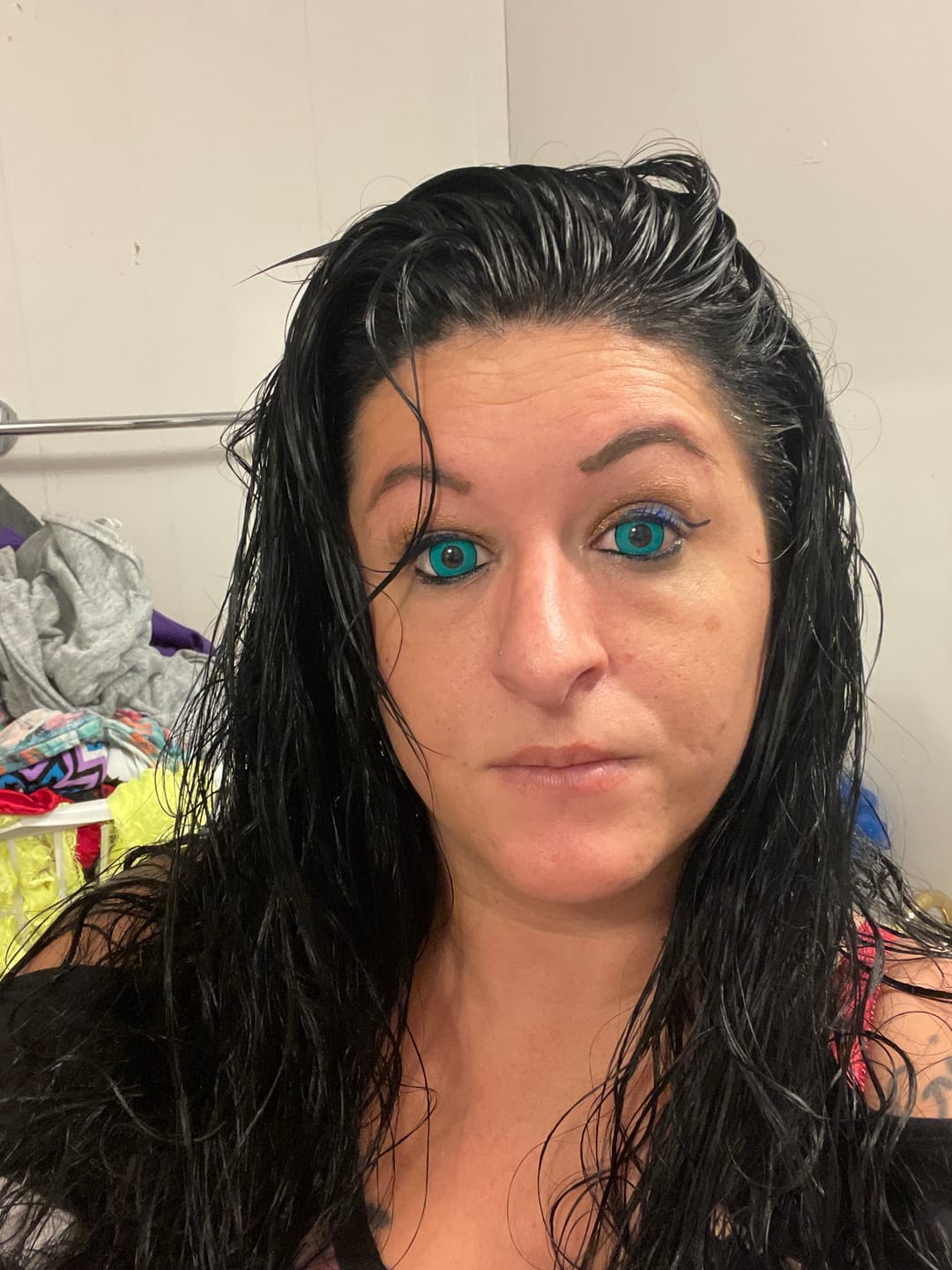 Customer photo review of Cosplay Lucifer's Eye Green Prescription Coloured Contact Lenses