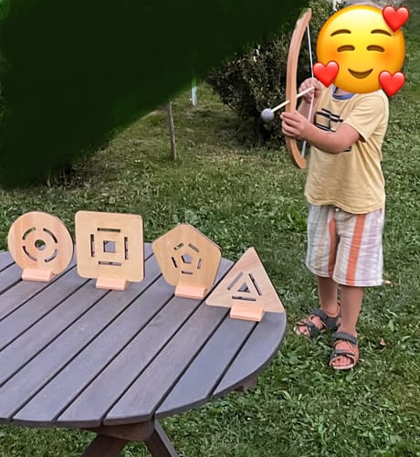 Customer photo review of Pfeil und Bogen Holzspielzeug