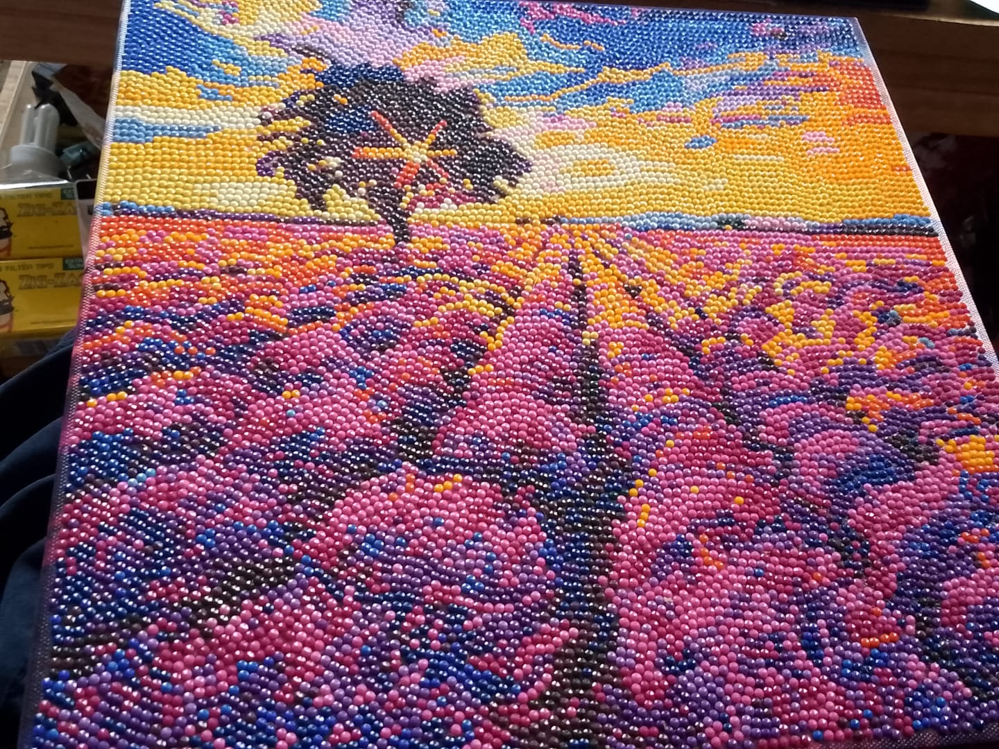Customer photo review of “Lavender Field” Crystal Art Canvas 30x30cm