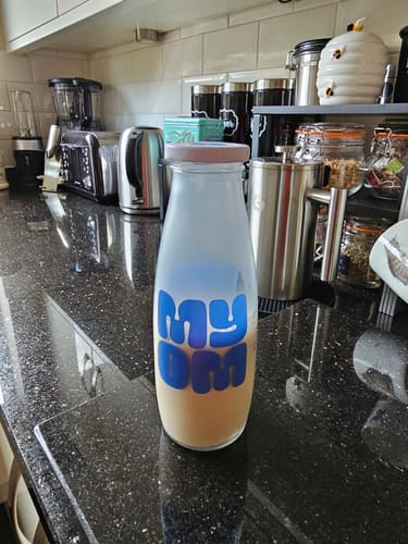 Customer photo review of MYOM 500ml Glass Milk Bottle With Screw Top Lid