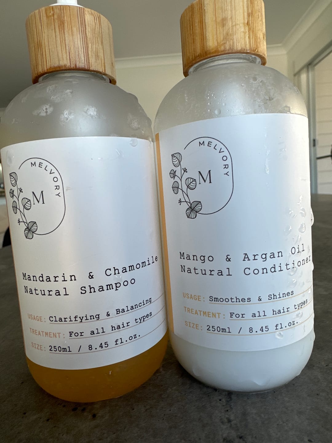 Customer photo review of SHAMPOO, CONDITIONER & HAIR BRUSH BUNDLE