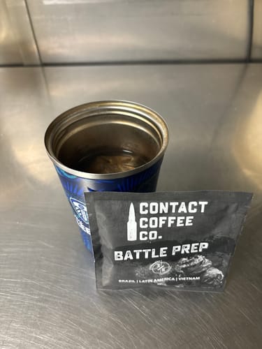 Customer photo review of 100 Single Serve Coffee Brew Bags | Battle Prep