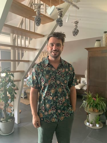 Customer photo review of Lot de 3| Chemises de plage décontractées en coton à manches courtes pour hommes