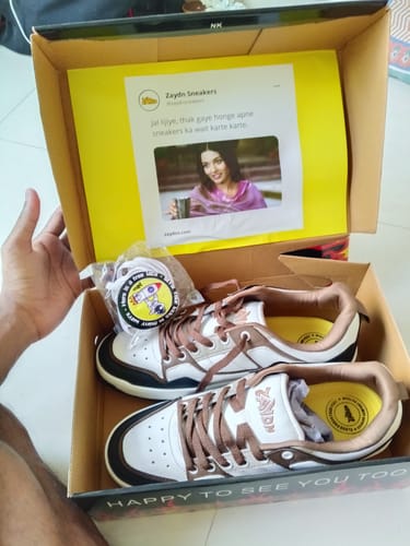 Customer photo review of LANCE Beige Brn Men's casual sneaker