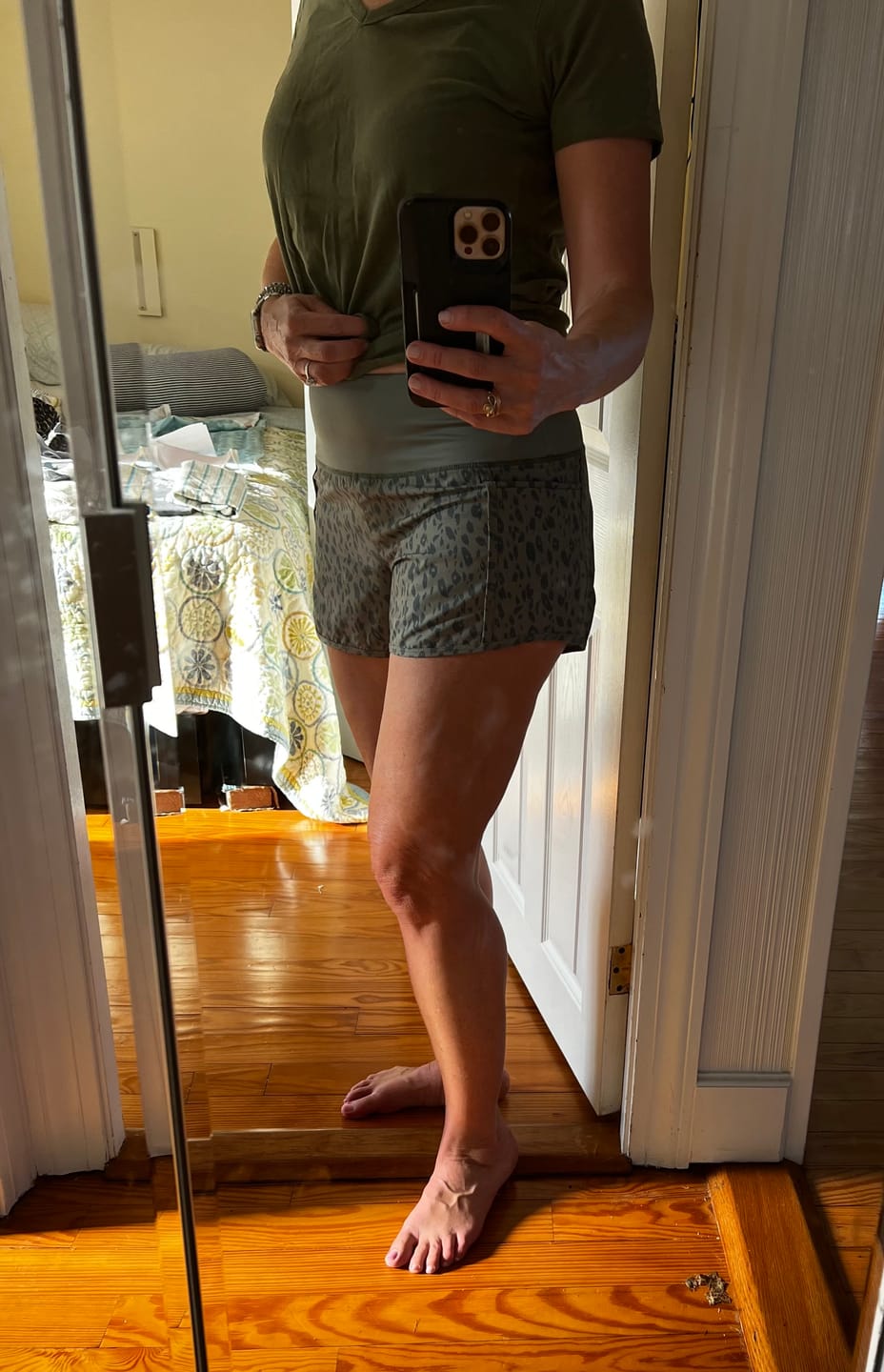 Customer photo review of Elite Shorts - 3.5''- Green Leopard