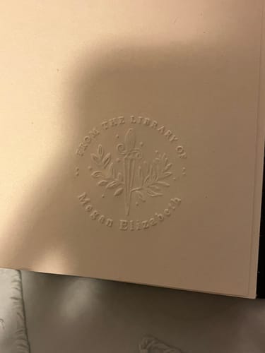 Customer photo review of Custom Book Embosser