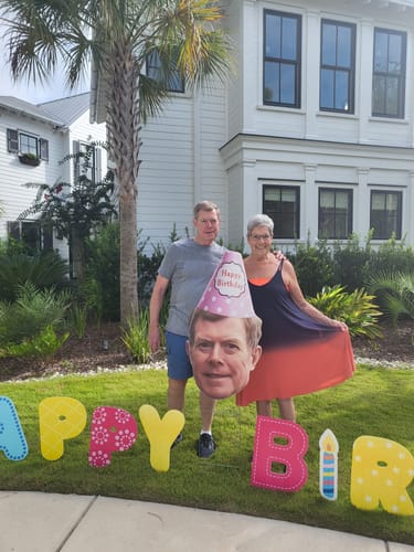 Customer photo review of Custom Big Head Face Cutouts