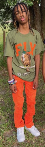 Customer photo review of Fly By Instinct - Olive T-Shirt