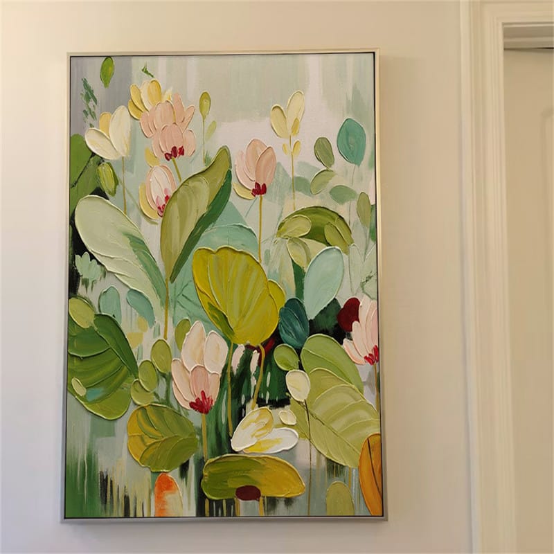 Customer photo review of Colorful Flower Textured Painting Canvas #FP013