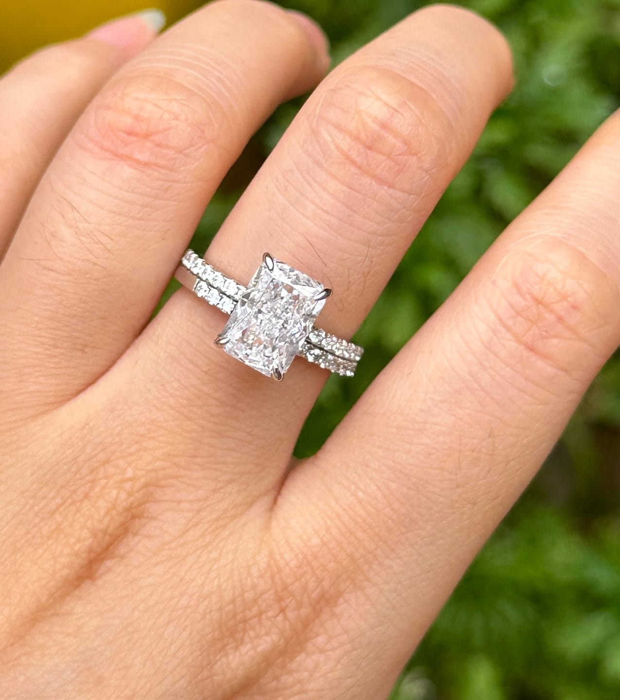 Customer photo review of S925 3.5 Carat Radiant Cut Wedding Ring Set In Sterling Silver Holiday Ring Gift For Women