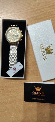 Customer photo review of Elegane® 9947 Men's Watches Top Brand Luxury Original Waterproof Quartz Watch for Man Gold Skeleton Style 24 Hour Day Night