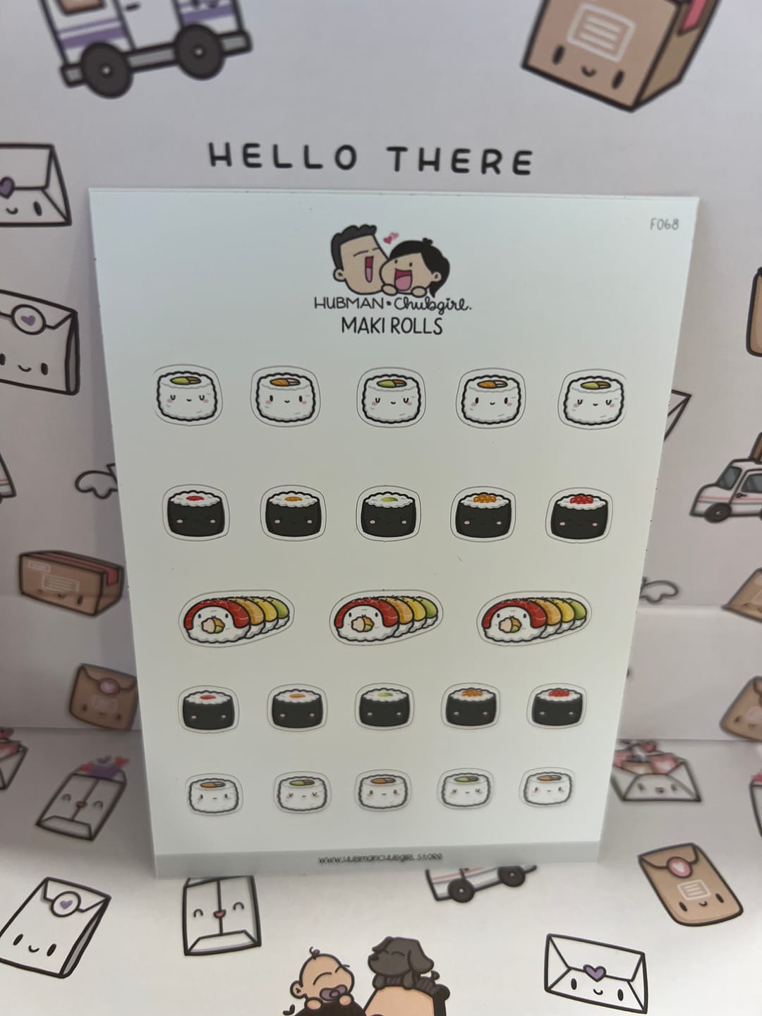 Customer photo review of Maki Rolls Planner Stickers