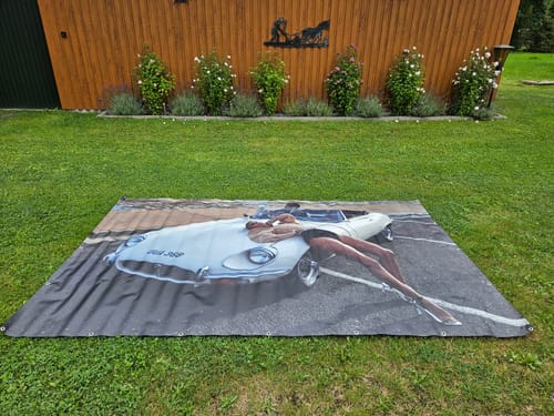 Customer photo review of Bauzaunplane inkl. Druck