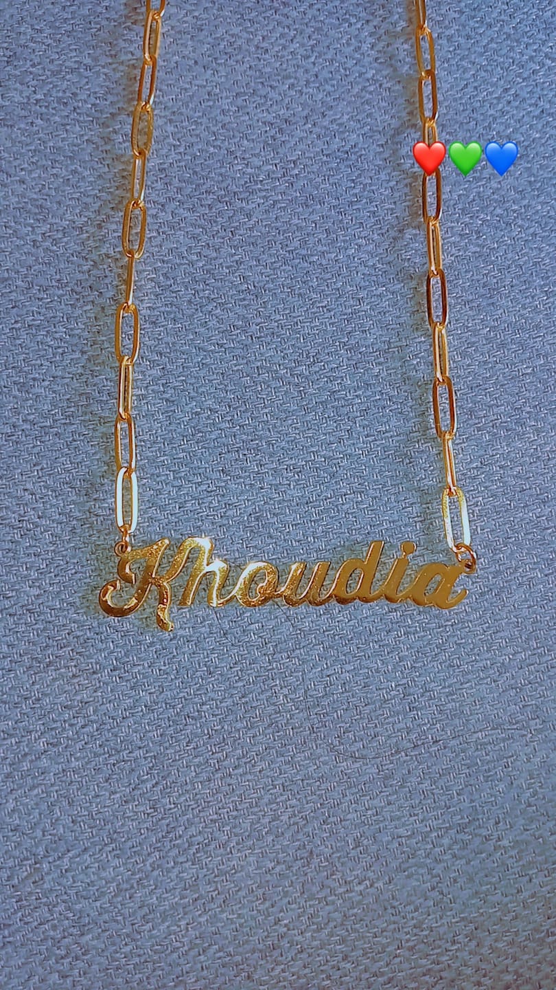 Customer photo review of Collier Prénom Chaîne Maillon