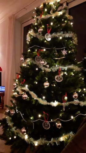 Customer photo review of Weihnachtskugeln mit Schneeflocken