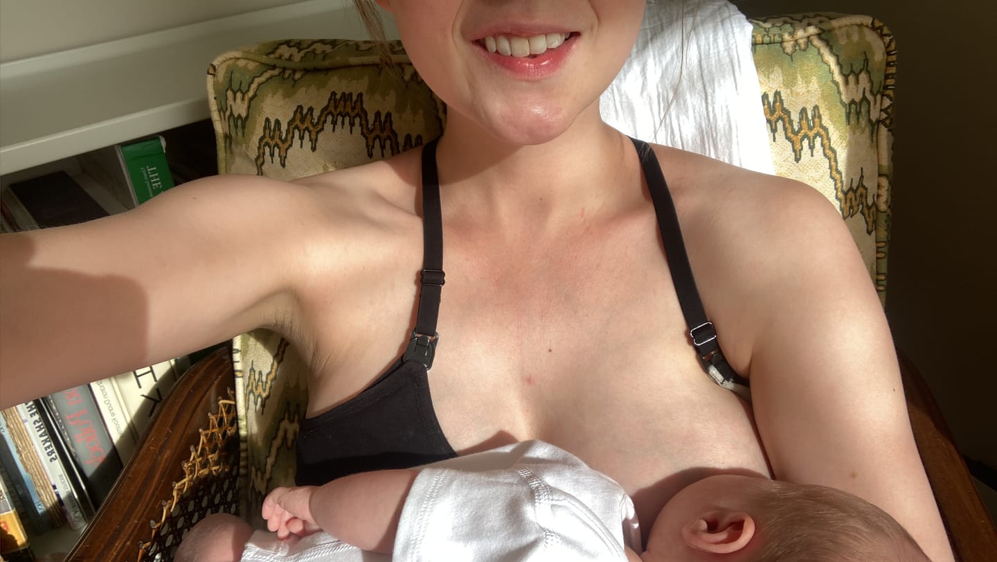 Customer photo review of FREEFLO LEAKPROOF NURSING BRA