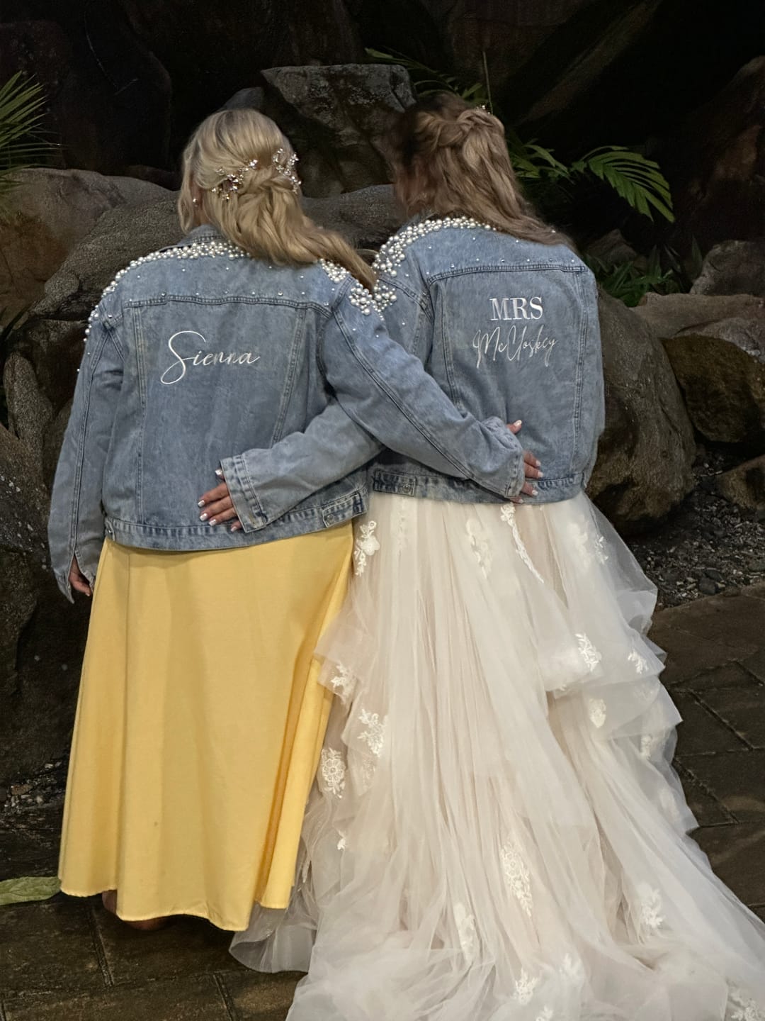 Customer photo review of Deluxe Pearl Denim Jacket