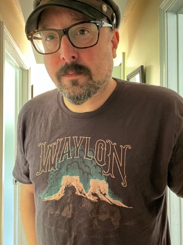 Customer photo review of Storms Never Last Waylon Jennings Shirt