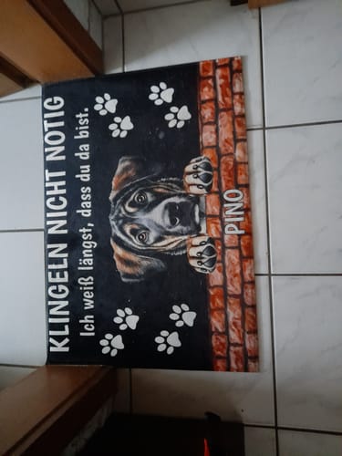 Customer photo review of Klingeln nicht nötig - Individuelle Fußmatte