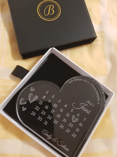 Customer photo review of Bester Tag überhaupt - Herz aus Acrylglas