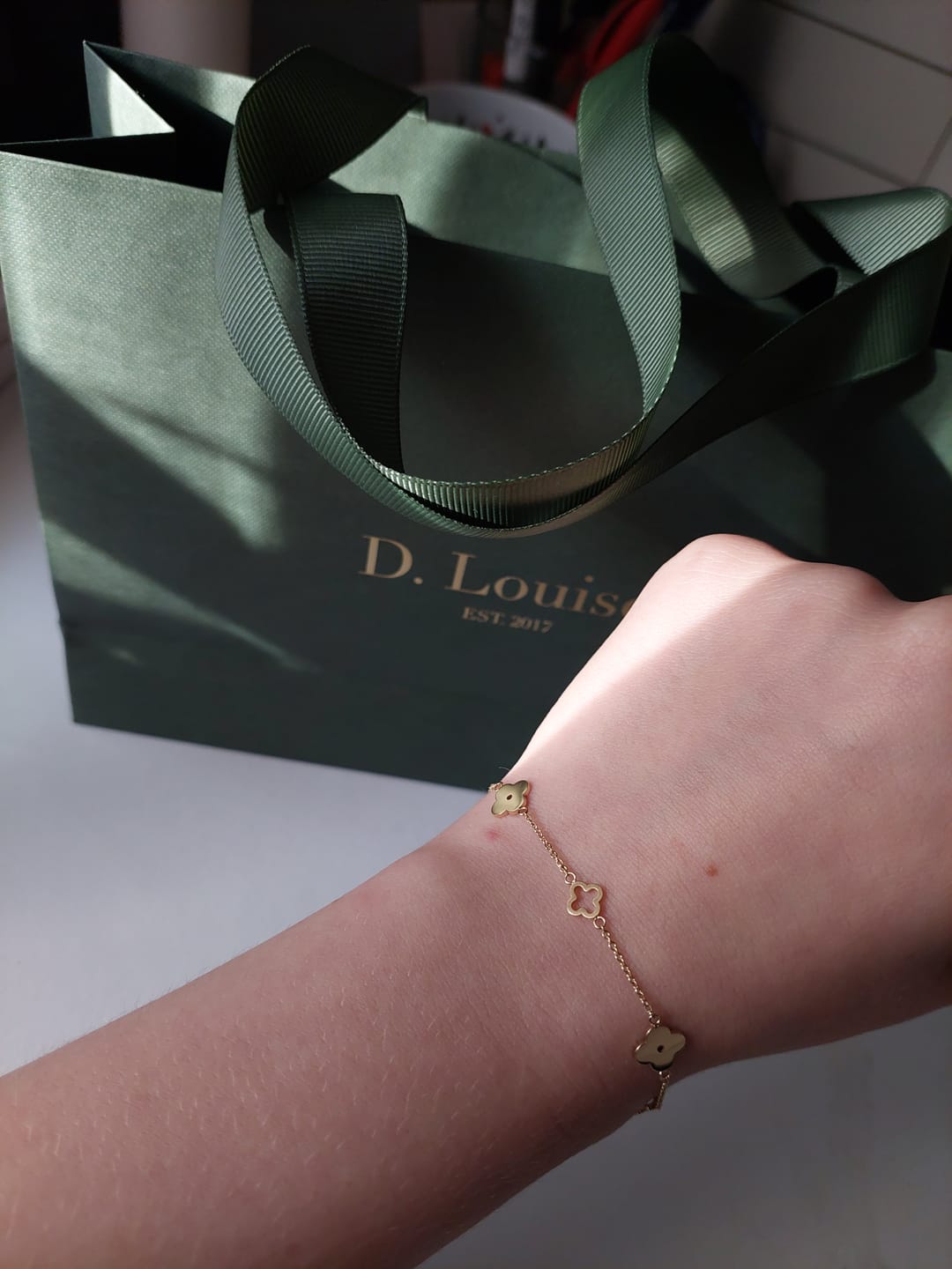 Customer photo review of Multi Clover Bracelet