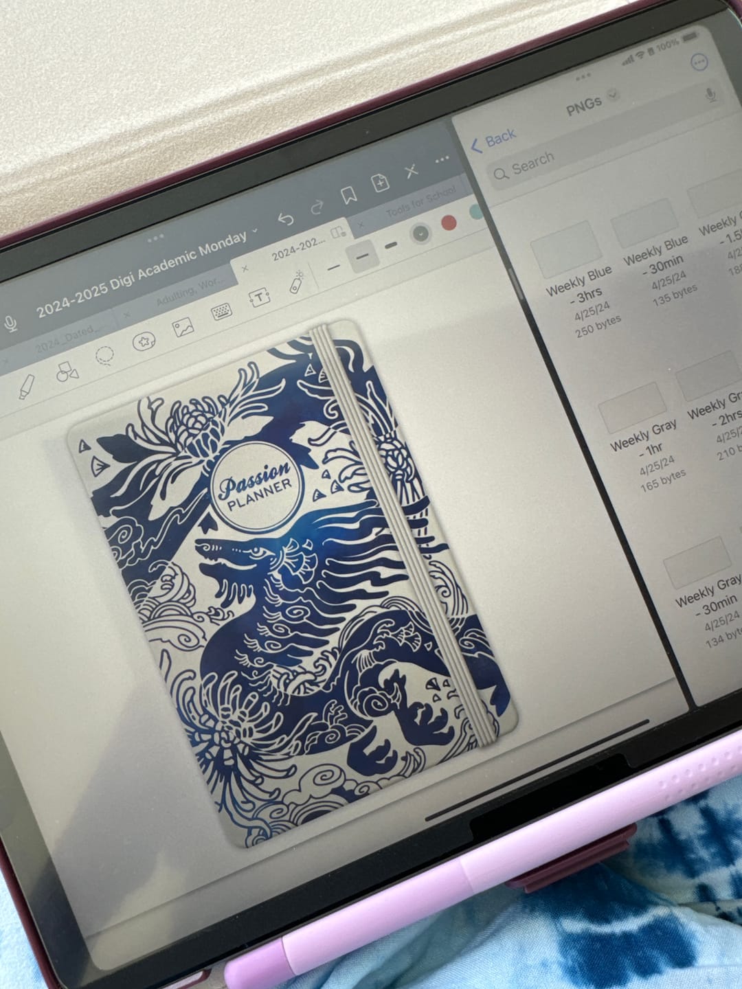 Customer photo review of Digital Student Planner - 2024-2025 Weekly & Daily - Academic Bundle