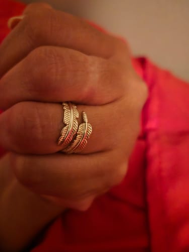Customer photo review of Feather From An Angel Ring