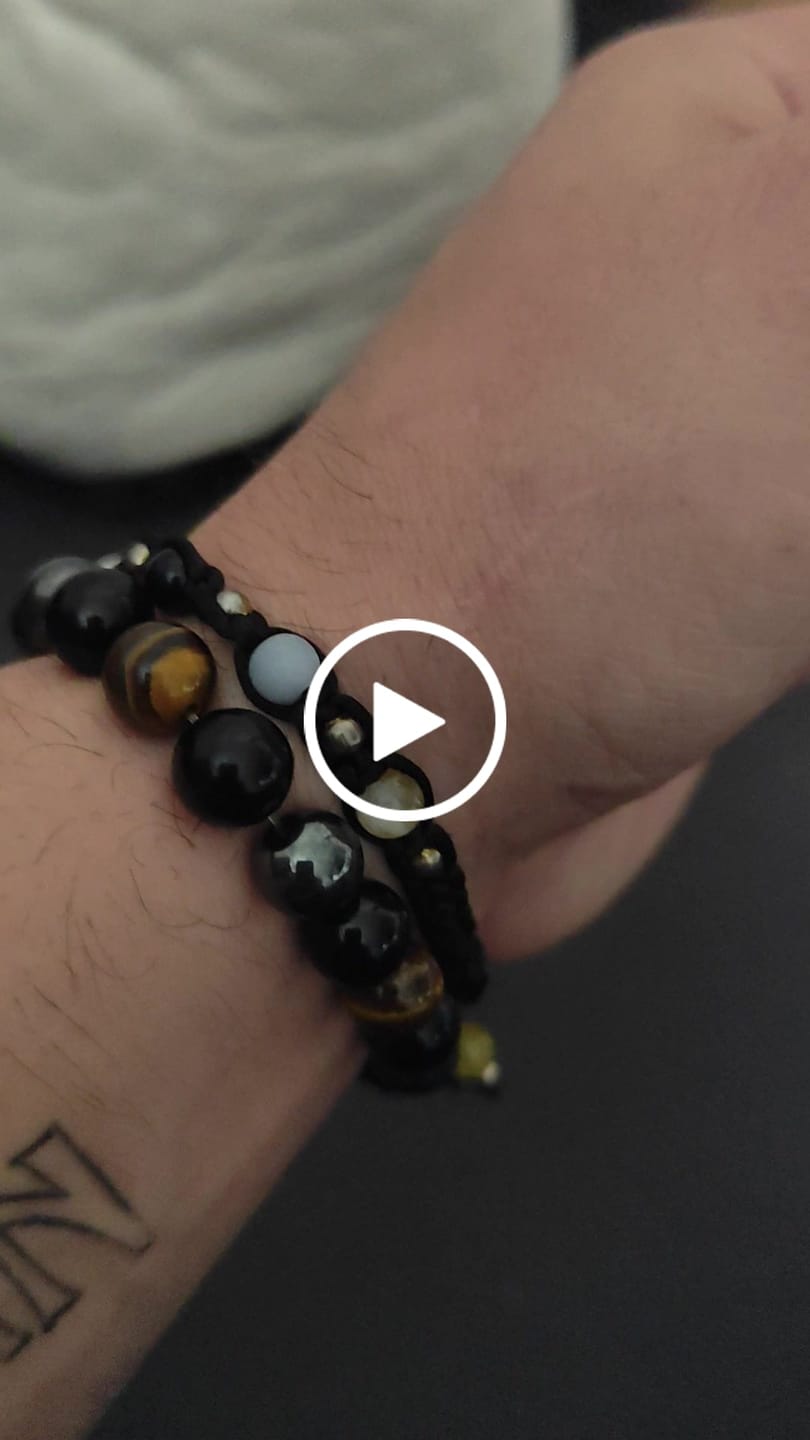 Customer video review of DREIFACHER SCHÜTZER Tigerauge - Hämatit - Schwarzer Obsidian