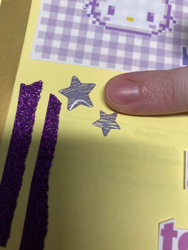 Customer photo review of Colorful Water Droplet Heart & Star Stickers