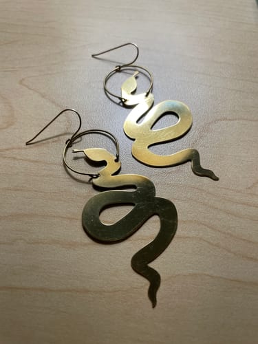 Customer photo review of Flawed Raw Brass Snakes
