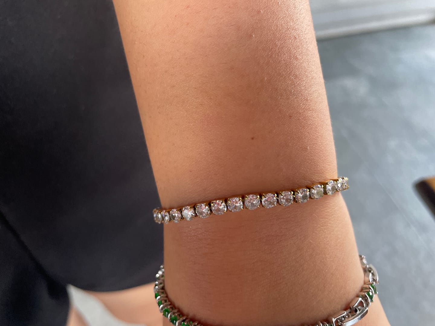 Customer photo review of Bratara Tennis Gold, 4mm