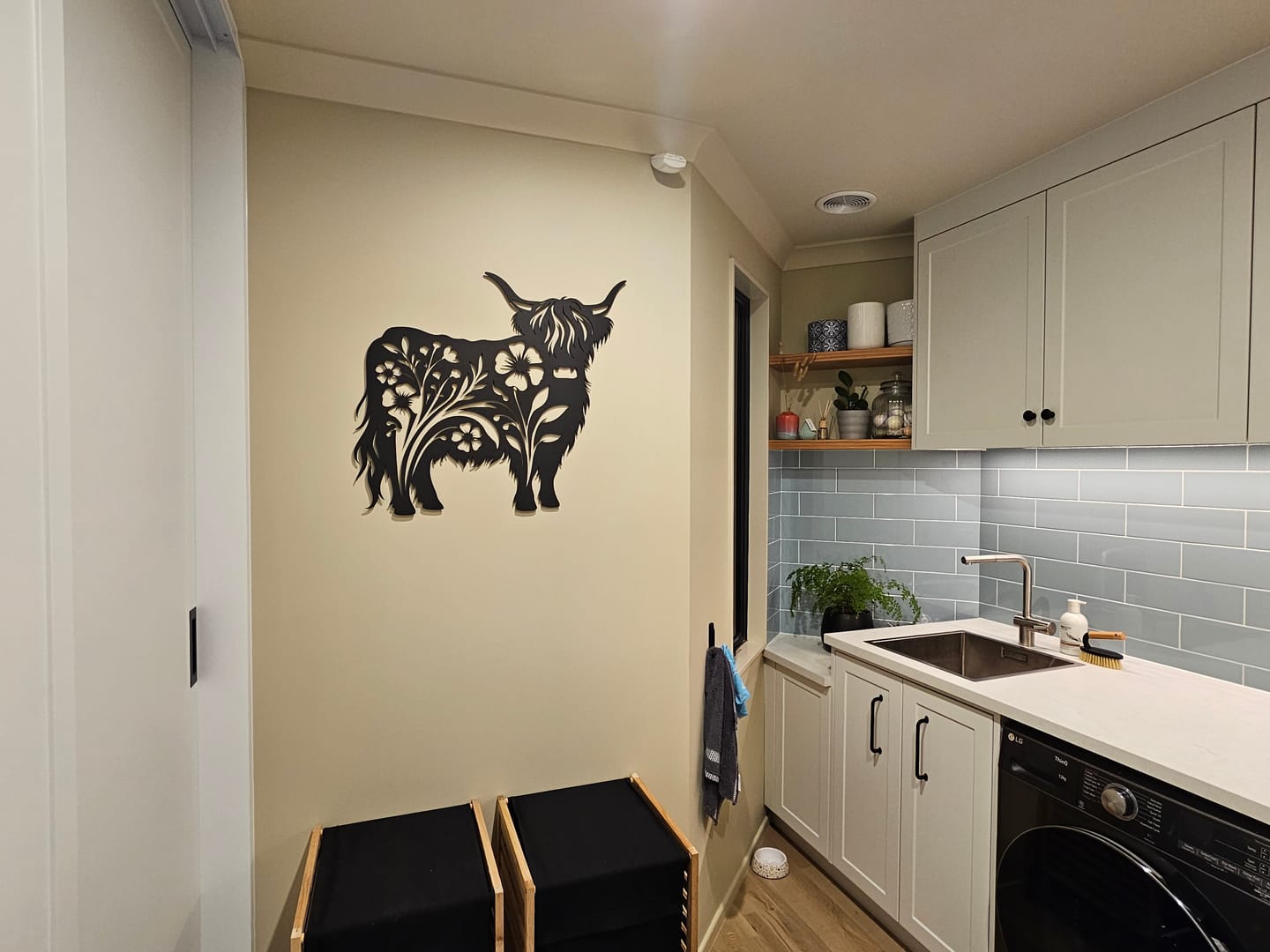 Customer photo review of Floral Highland Cow