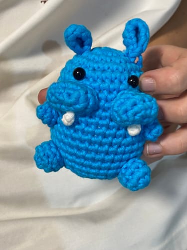 Customer photo review of Hippo Crochet Kit